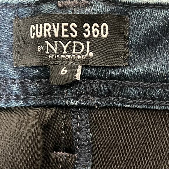 NYDJ Curves 360 Shape Distressed Shaping Jeans size 6 Medium Wash - Picture 5 of 7